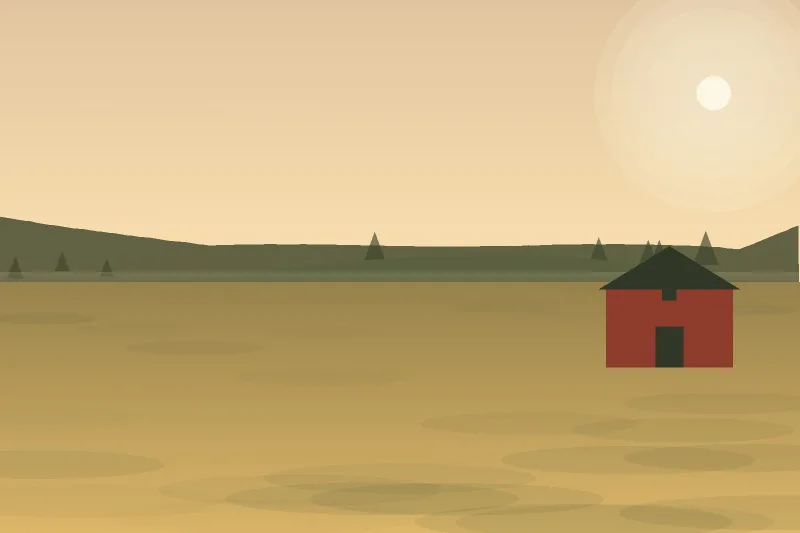 Beaverley Berry Patch — illustration of the farm landscape
