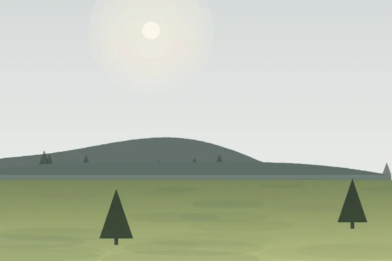 Hixon Creek Orchard — illustration of the farm landscape