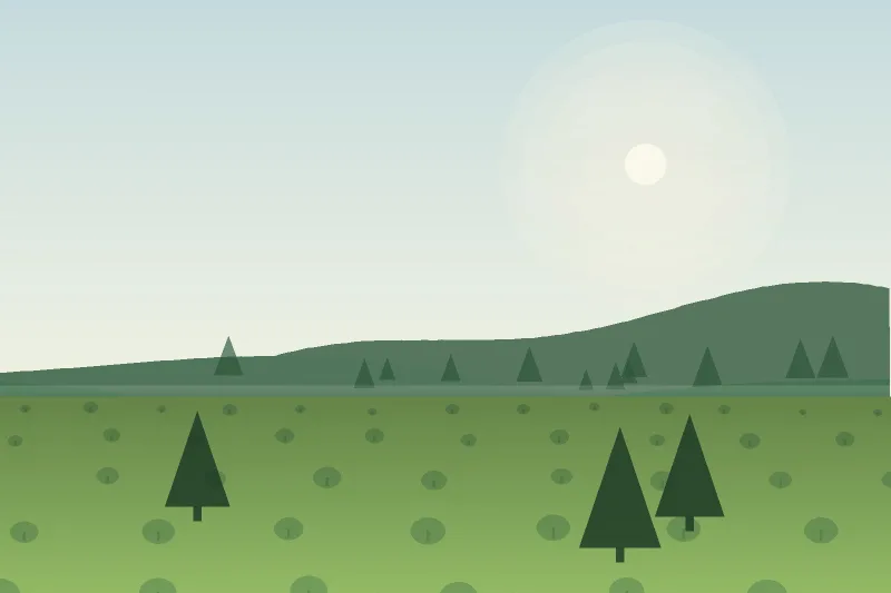 Kluskus Flower Co. — illustration of the farm landscape